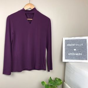NWT Jones New York Small Purple Blouse Top Shirt